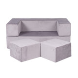 Vaikiška sofa iš minkštų blokų