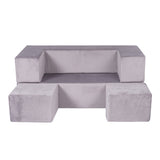 Vaikiška sofa iš minkštų blokų