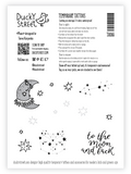Ducky Street Moon With Stars Temporary Tattoos