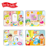 An educational game with reusable stickers