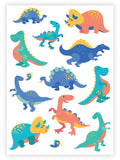 Ducky Street laikinos tatuiruotės „Spalvoti dinozaurai“