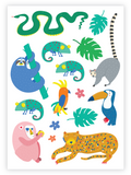 Ducky Street Temporary Tattoos Jungle Animals