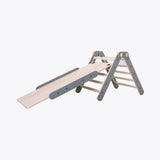 Wooden climbing triangle MINI with slide