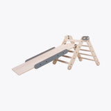 Wooden climbing triangle MINI with slide