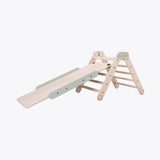 Wooden climbing triangle MINI with slide