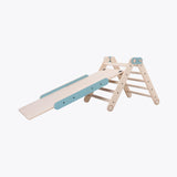 Wooden climbing triangle MINI with slide