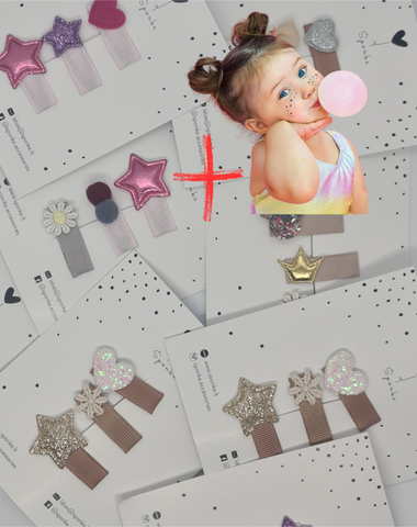 Mini hair clips - Star set