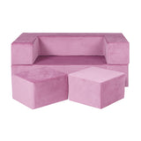 Vaikiška sofa iš minkštų blokų
