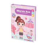 Wooden magnetic doll with costume set