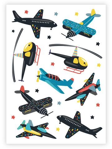 Ducky Street Temporary Tattoos "Airplanes"