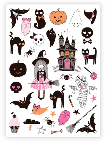 Ducky Street Witch and Friends Temporary Tattoos