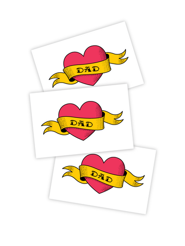 Ducky Street Temporary Tattoos For Kids I Love Dad