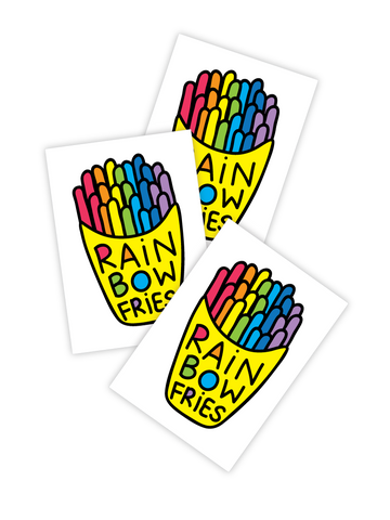 Ducky Street Temporary Tattoos for Kids Rainbow Fries Free