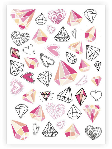 Ducky Street Diamonds Temporary Tattoos